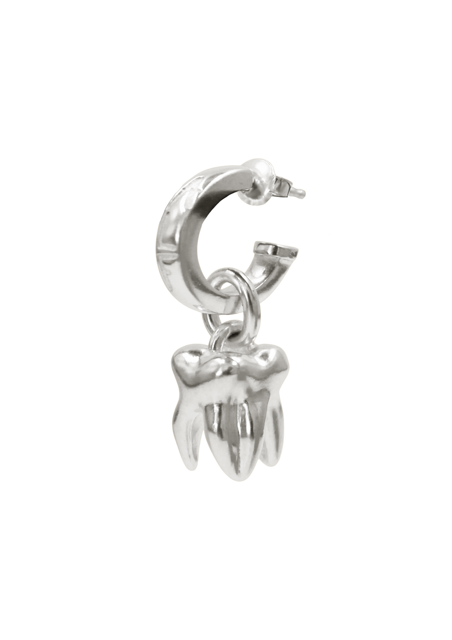 ALF Jewelry molar hoop earring in 925 sterling silver, artisanal luxury piece, handmade Paris