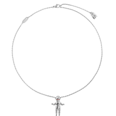 BABY NECKLACE/ 925 STERLING SILVER/ RUBIES & DIAMOND