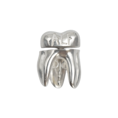 MOLAR DOUBLE SIDED EARRING/ 925 STERLING SILVER