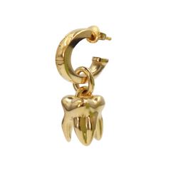 MOLAR HOOP EARRING/ 18 KARAT GOLD VERMEIL