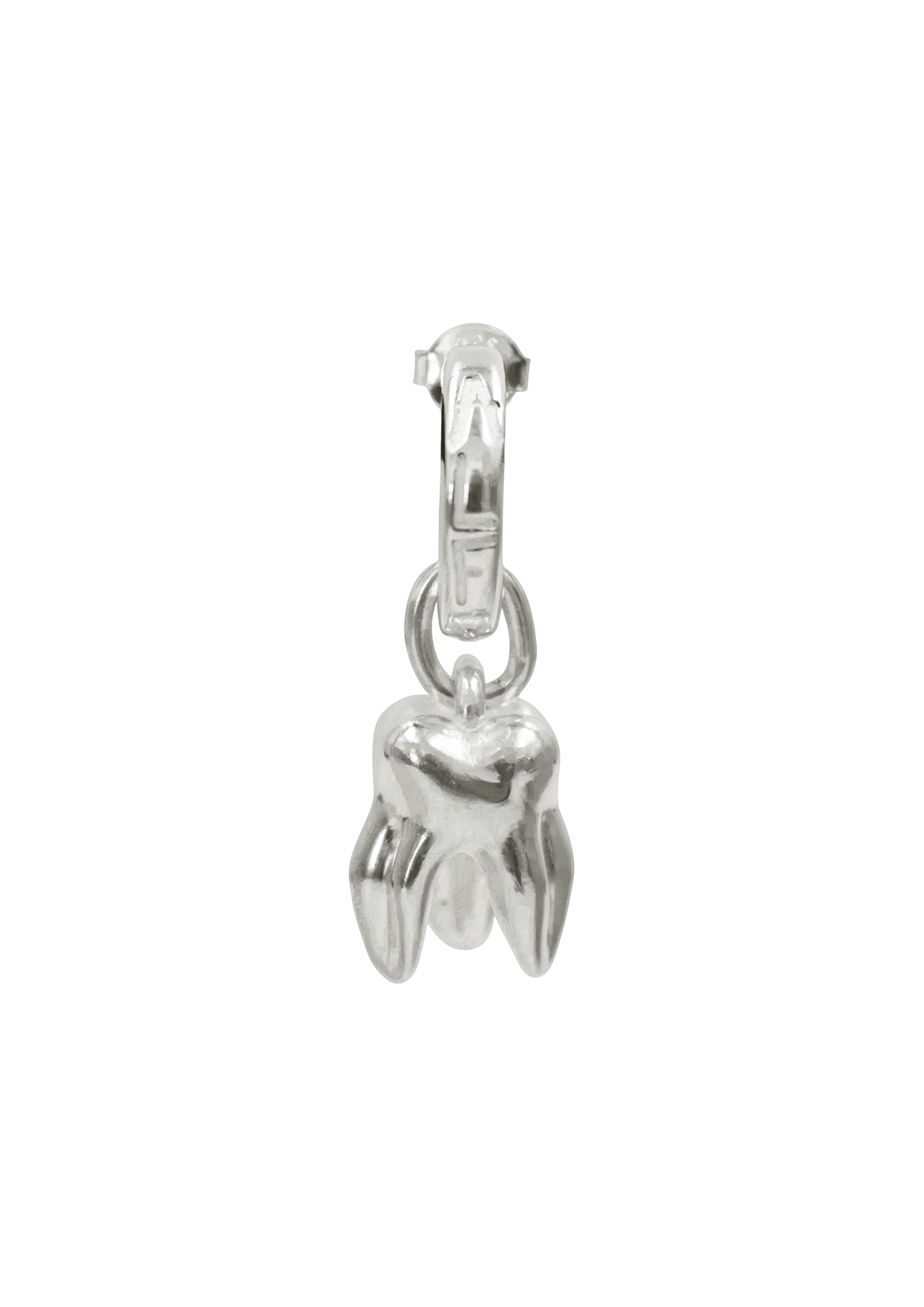 ALF Jewelry molar hoop earring in 925 sterling silver, artisanal luxury piece, handmade Paris