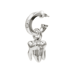 MOLAR HOOP EARRING/ 925 STERLING SILVER