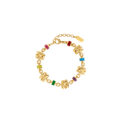 MOLAR BRACELET/ 18 KARAT GOLD VERMEIL/ ENAMEL