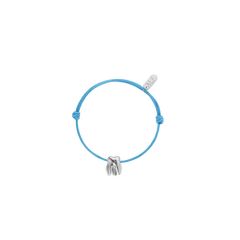 MOLAR LIGHT BLUE CORD BRACELET/ 925 STERLING SILVER