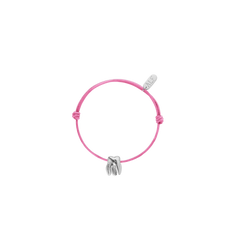 MOLAR LIGHT PINK CORD BRACELET/ 925 STERLING SILVER