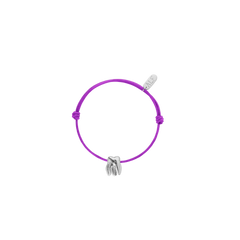 MOLAR PURPLE CORD BRACELET/ 925 STERLING SILVER