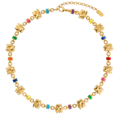MOLAR NECKLACE/ 18 KARAT GOLD VERMEIL/ ENAMEL